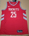 NBA 25 Parsons Rockets Maillot Rouge personnalisé imprimé